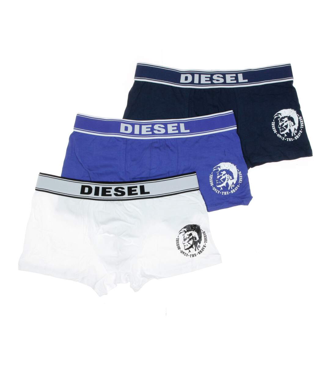 x3 Boxers Homme Blanc/Bleu/Marine Diesel
