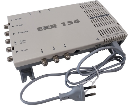 Kathrein EXR 156 multiswitch 5 tot 6 F aansluitingen 18V / 550 mA geïntegreerde voeding