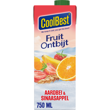 CoolBest FruitOntbijt Aardbei-Sinaasappel 0,75L
