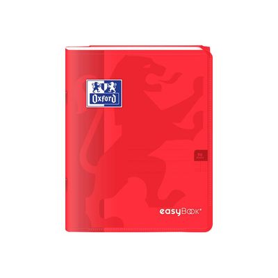 Oxford Easy Book - Cahier polypro 17 x 22 cm - 96 pages - grands carreaux (seyès) - disponible dans différentes couleurs