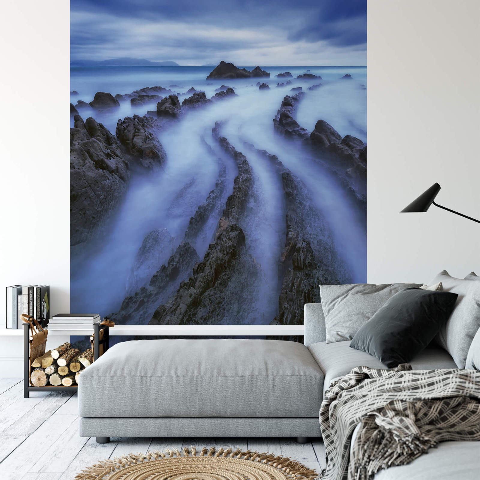 Fototapete DESIGNWALLS 2.0 - blau-grau - See - 2,6 Meter