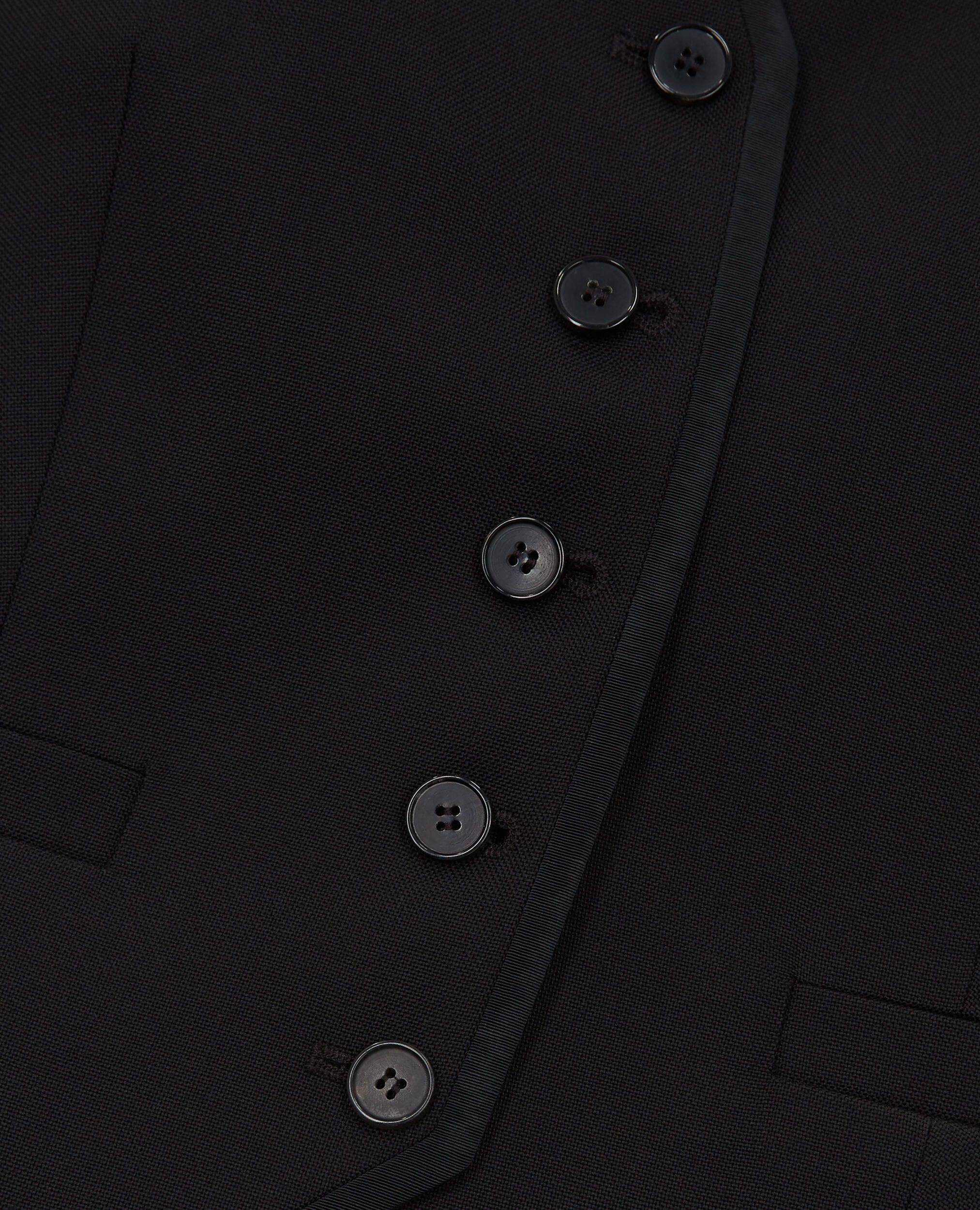 Gilet de costume en laine noir