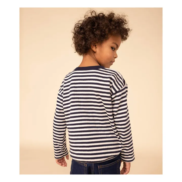 Petit Bateau Marinière Coton Bio | Bleu marine
