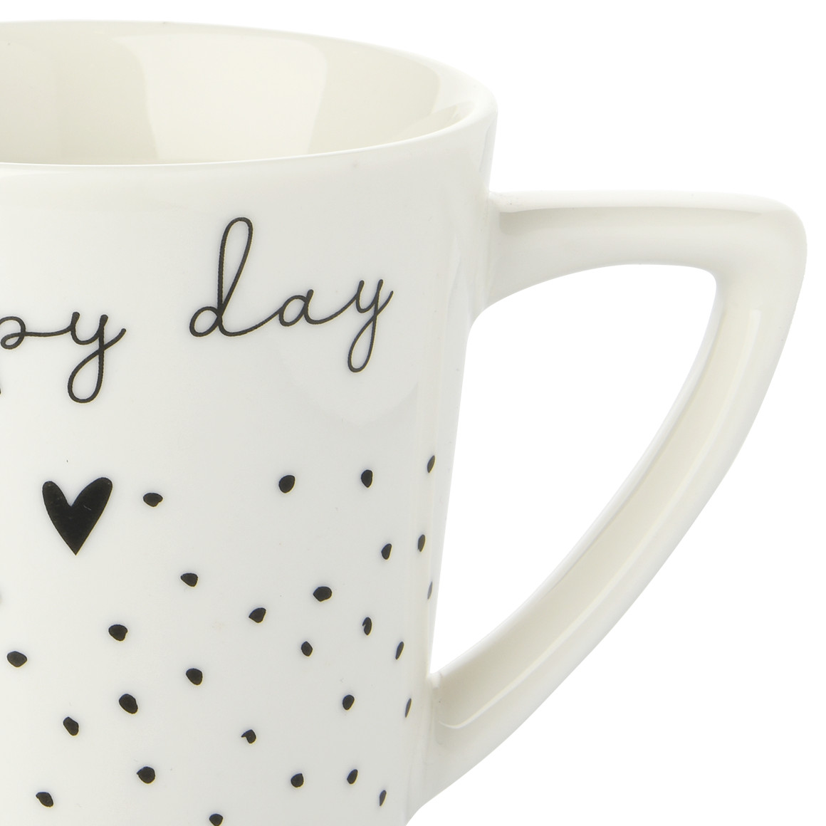 Tasse mit Allover-Muster weiss / schwarz