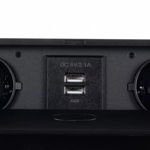 Innbygget Grenuttak med USB / Borduttak - Dobbel