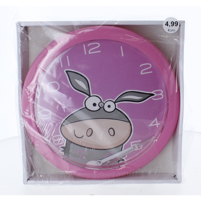 Kinderwanduhr Esel - ca. 20 x 3 cm