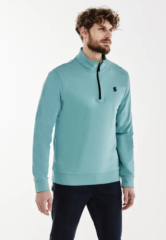 Troyer Sweatshirt - aurora turquoise