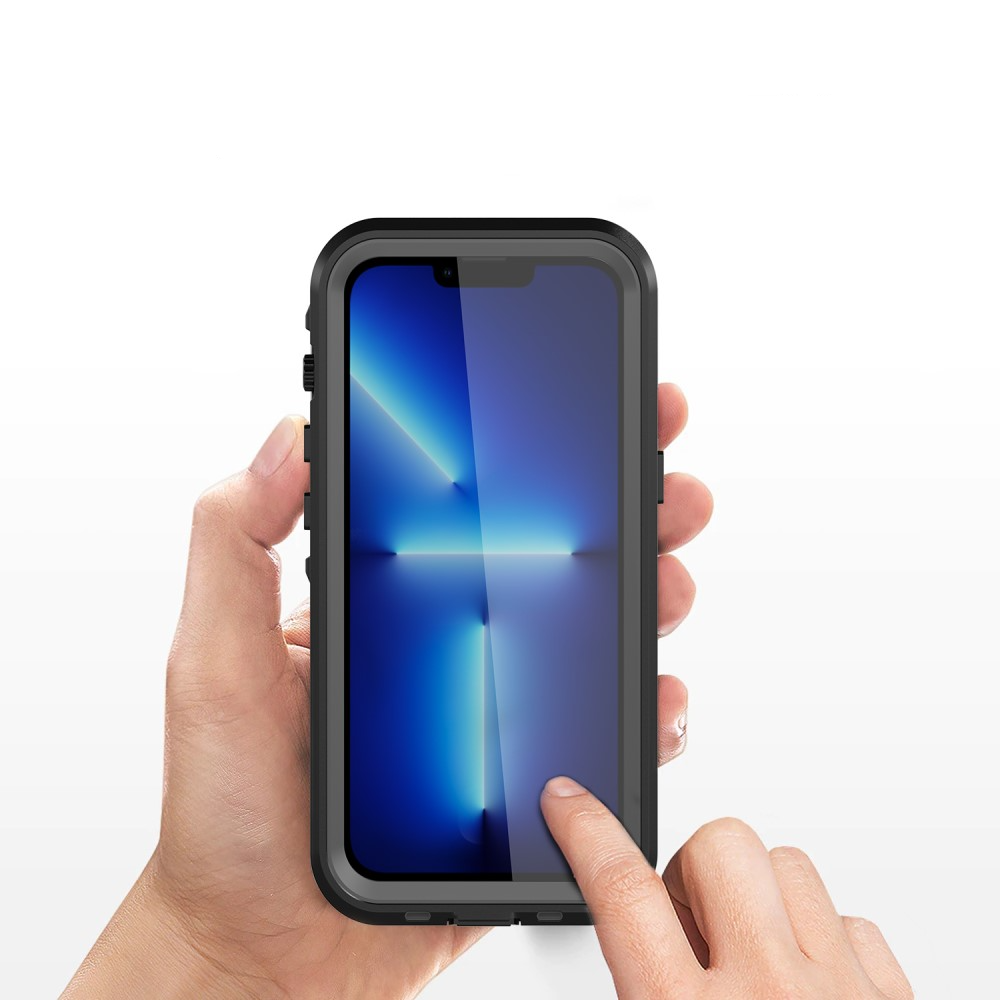 iPhone 13 Pro Wasserfeste Outdoor Schutz Hülle (IP68) - Schwarz / Grau