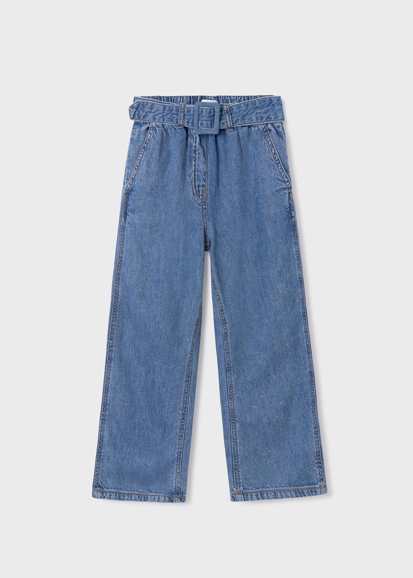 Calça jeans feminina folgada, jeans escuro