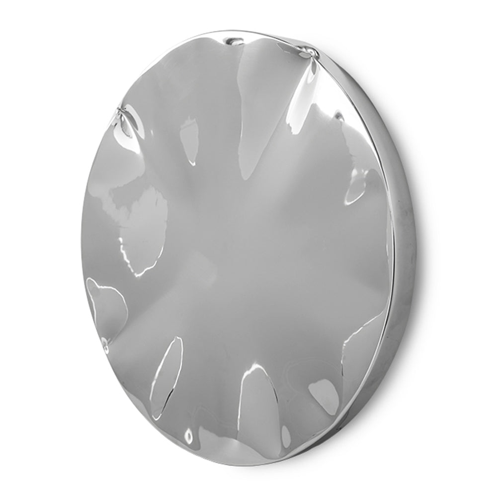 HKliving Dent Sculpture Wandornament Ã 68 cm - Chrome