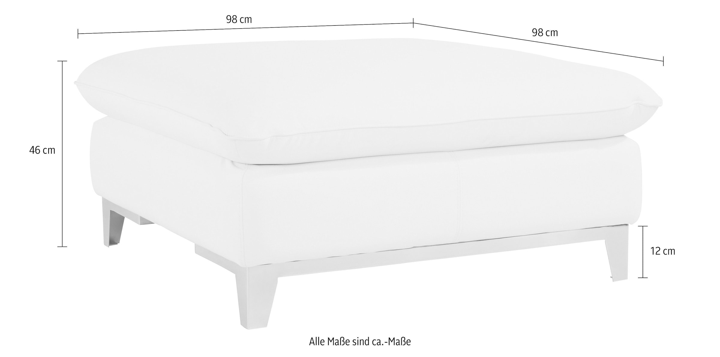COTTA Polstergarnitur »Teresa« Set,  Set bestehend aus: 2-Sitzer mit Kopfteilverstellung & Hocker