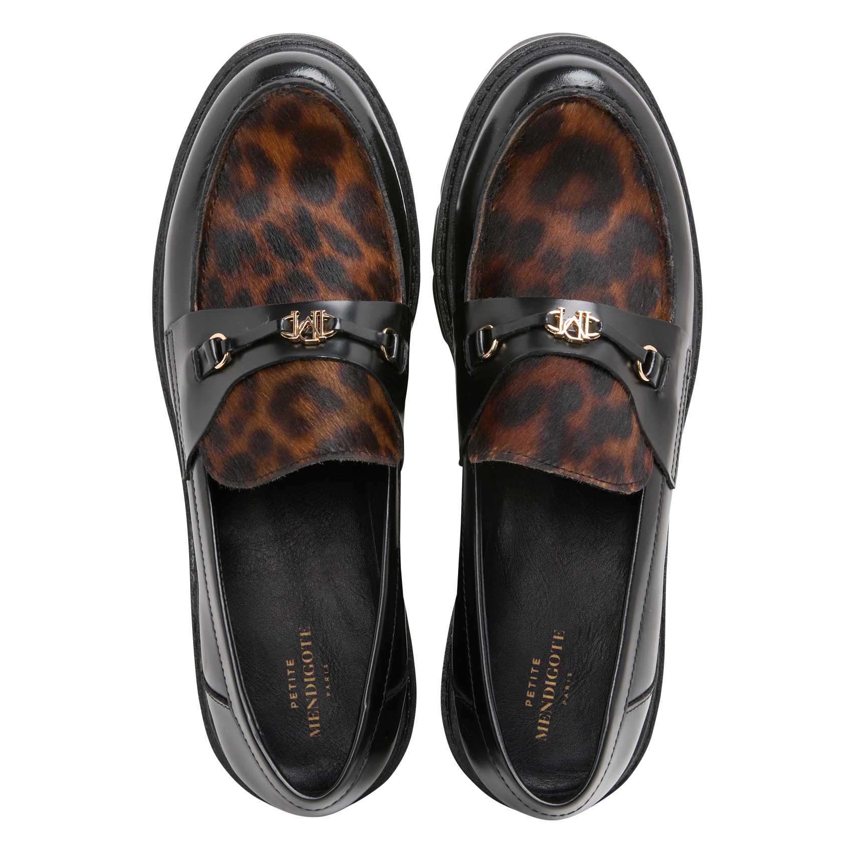 COLAS - Mocassins crantés en cuir léopard | Multicolore