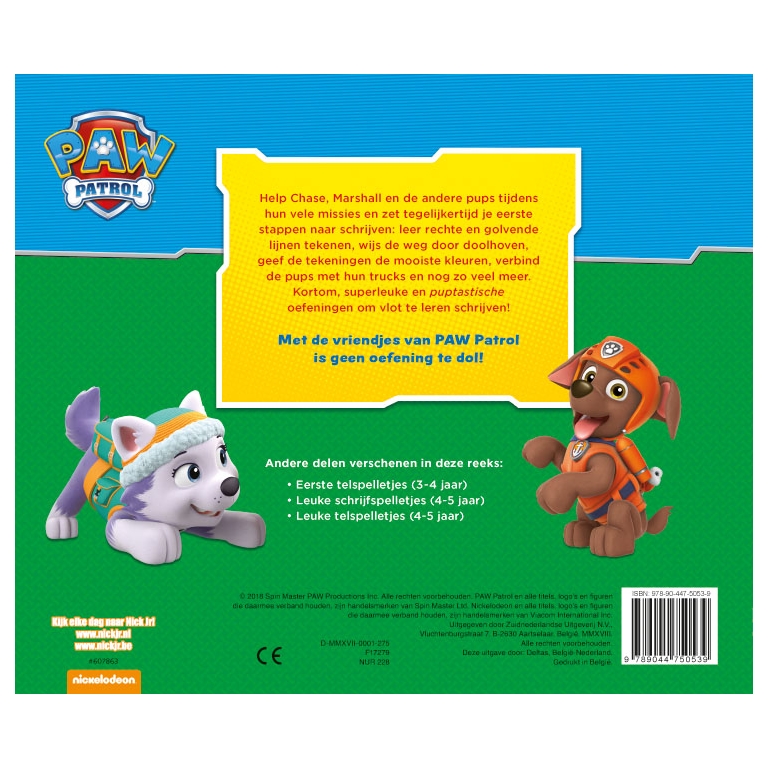 PAW Patrol - Eerste schrijfspelletjes (3-4 jaar)