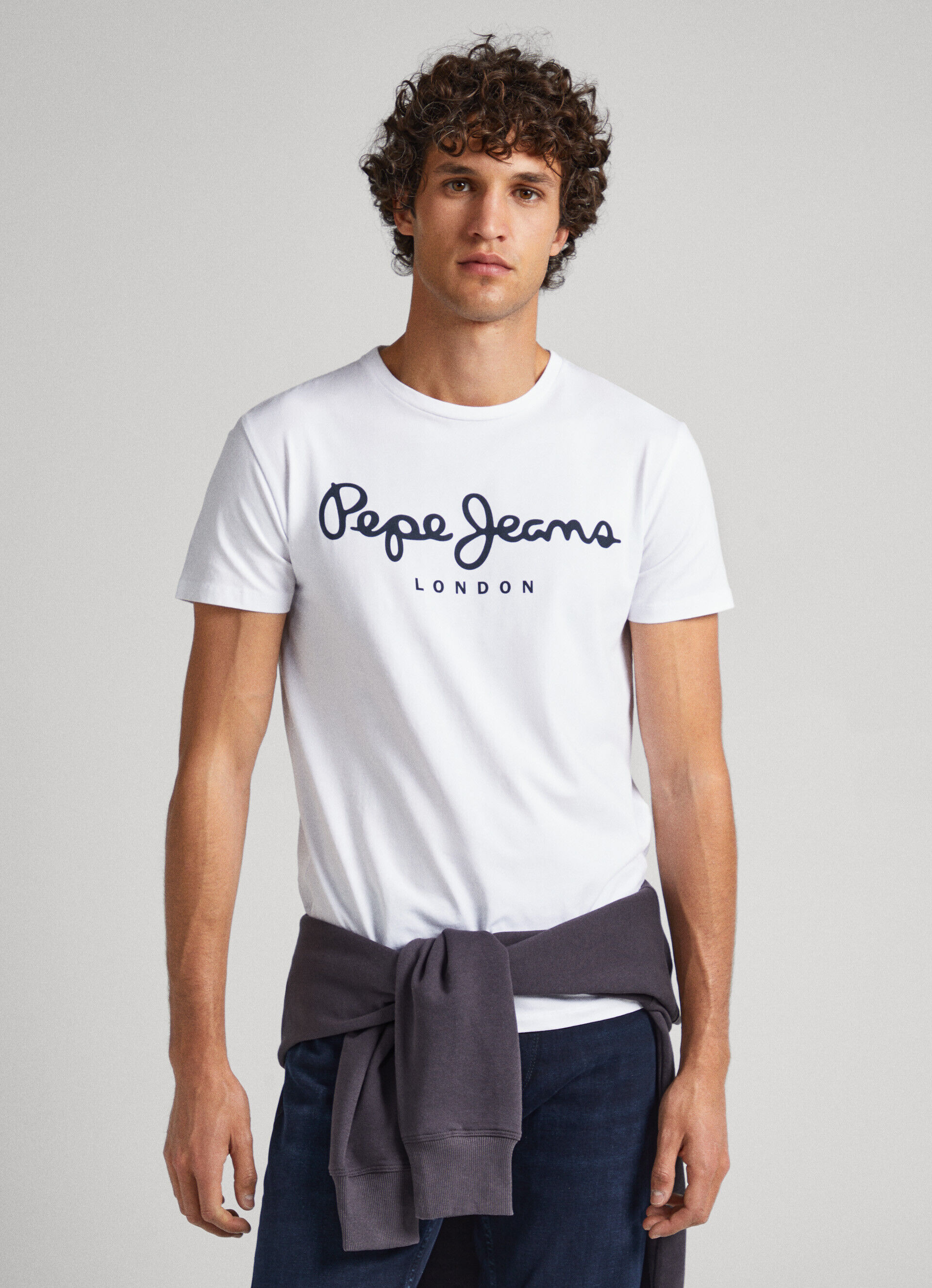 CAMISETA DE ALGODÃO DE MANGA CURTA - branca