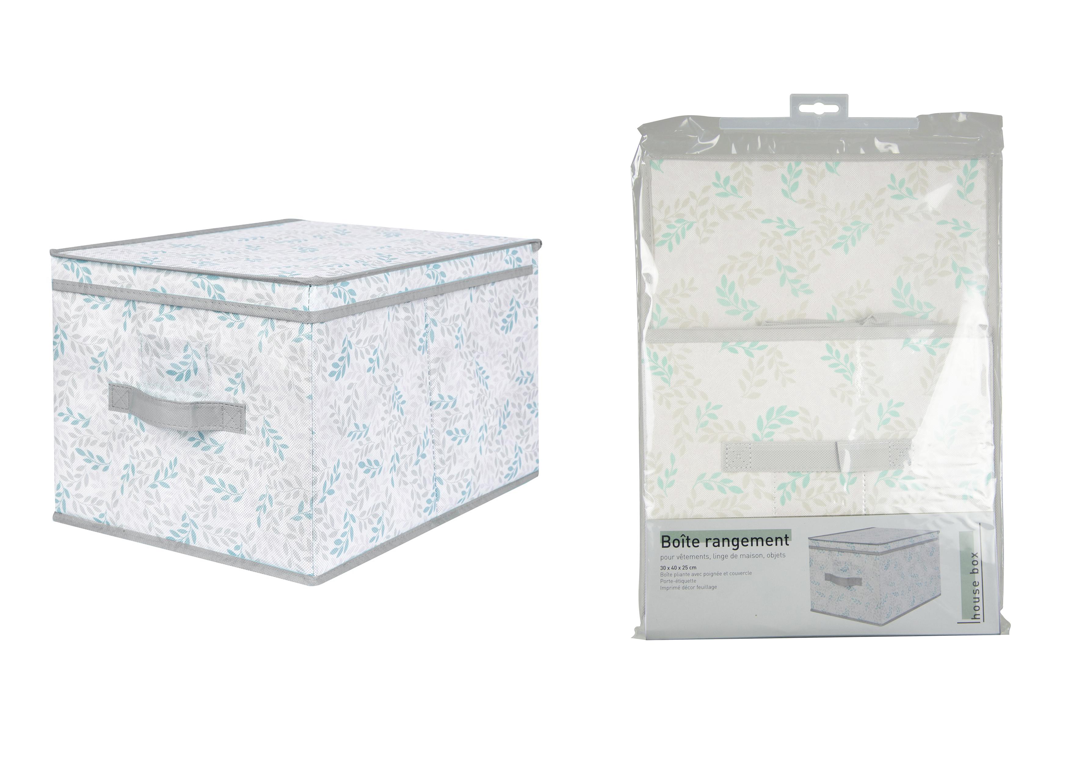 BOITE RANGEMENT ET COUVERCLE 30X40X25CM