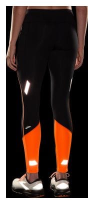 Collant long Brooks Run Visible 2.0 Noir/Orange Femme