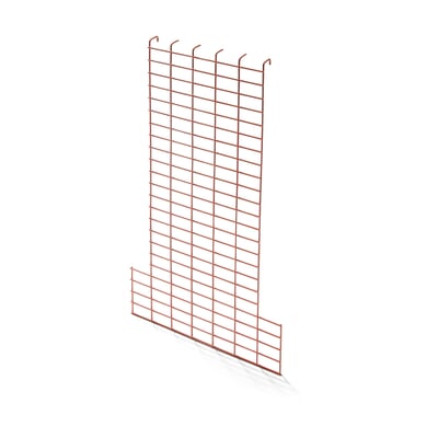 Seitengitter zu Garderobengestell, RAL 2001 Rotorange