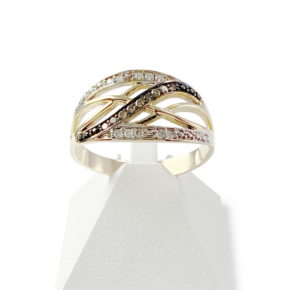 Bague d'occasion or 750 jaune diamants