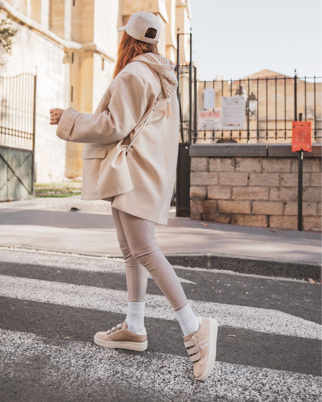 Basket femme beige creepers à scratch - CL73 SNAKE