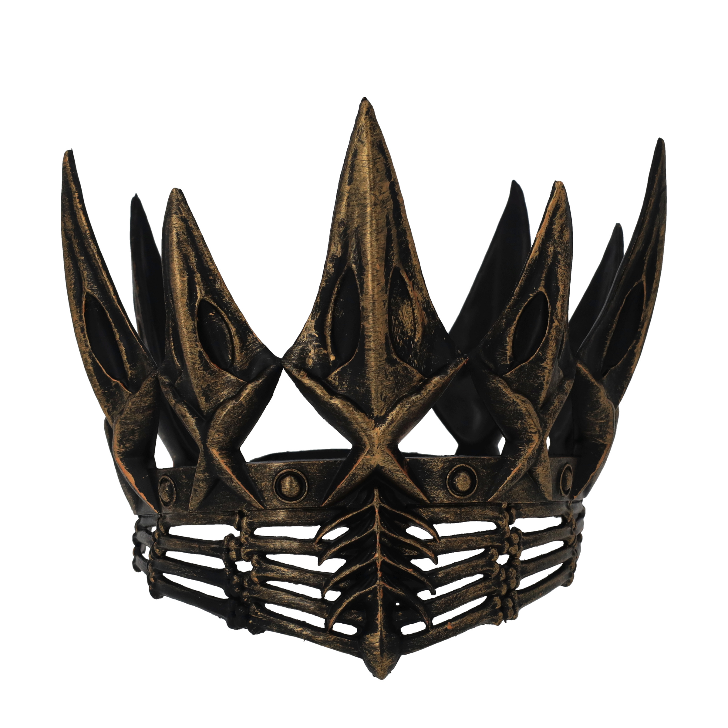 Schaumstoff Krone Fasnacht Krähen König Kostüm Zubehör Motto Party Accessoire Halloween Foto Requisite - Gold