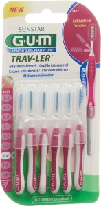 GUM SUNSTAR Proxabrush Trav-Ler 1.4 mm pink, 6 Stück