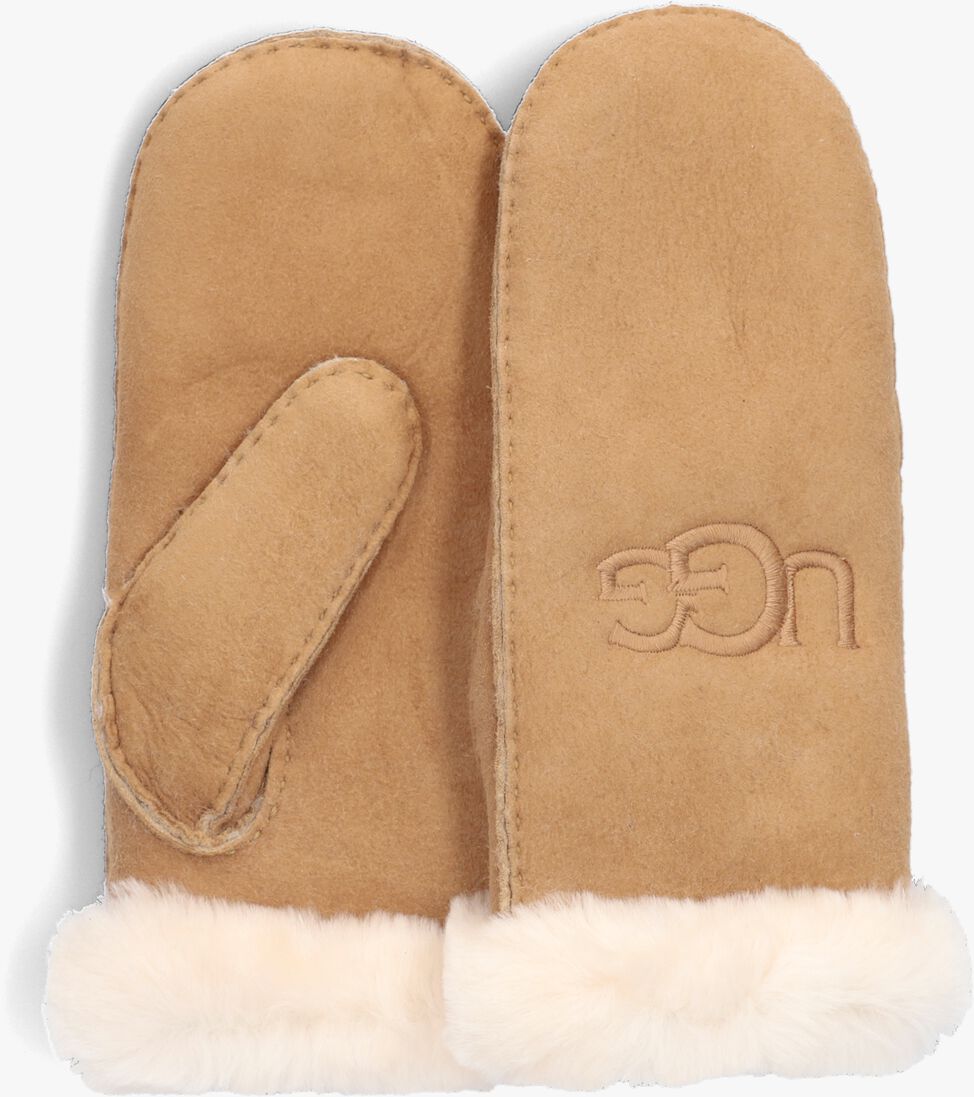 UGG cognac ugg handschoenen shearling ugg embroider mitten
