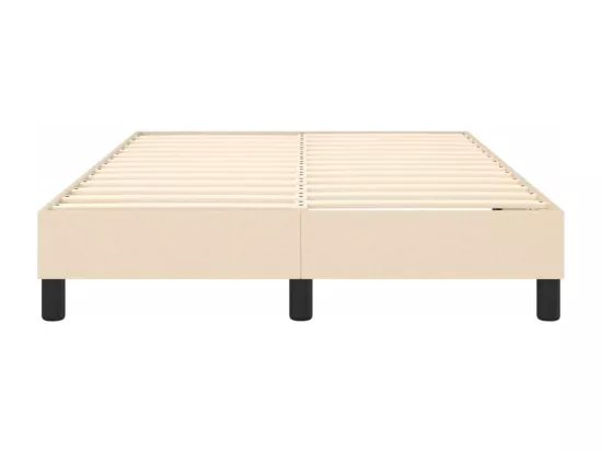 Sommier à lattes de lit Crème 120x200 cm Tissu