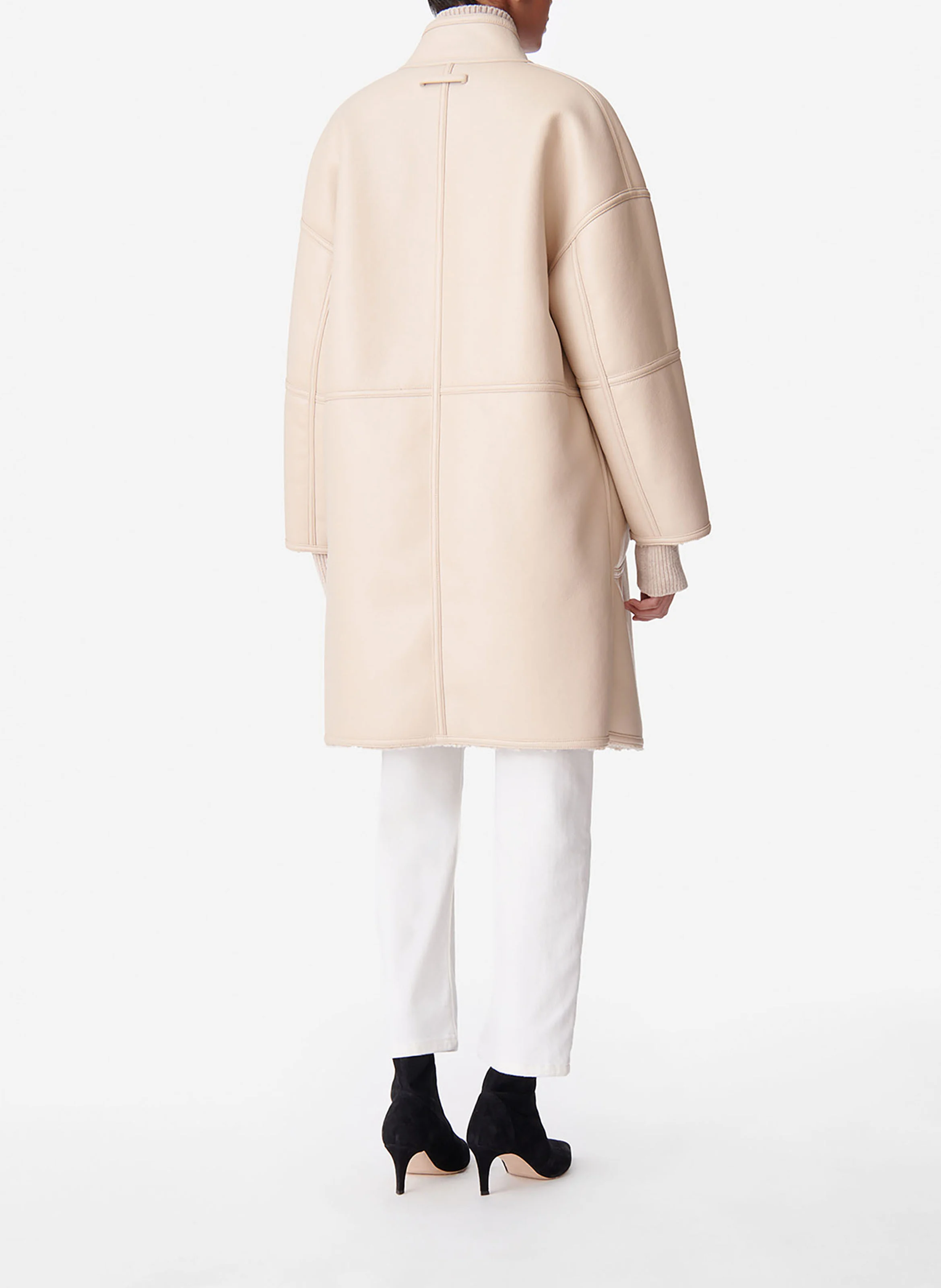 DURAN - Manteau long effet shearling | Beige