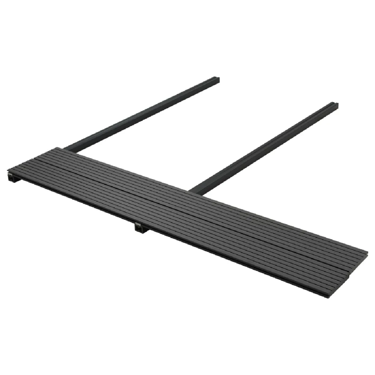 vidaXL - Panneaux de terrasse solides 4 m - Noir