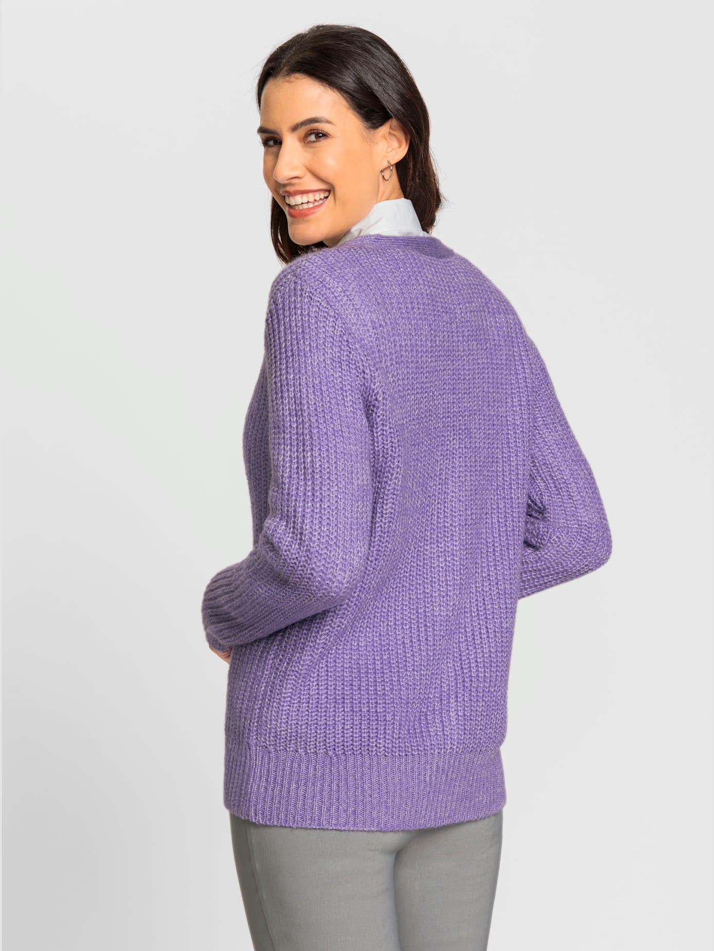 Veste en tricot tricot côtelé épais