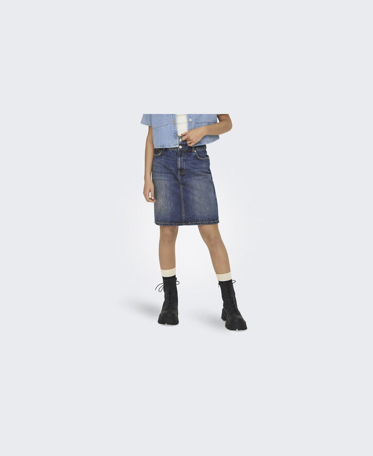 ONLY ONLJACKY HW DOUBLE WB DNM SKIRT DOT Blå