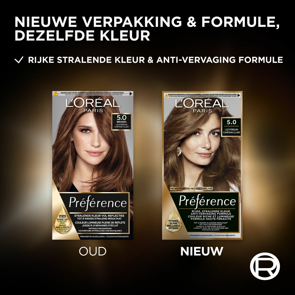 L'Oréal Préférence Permanente Haarkleuring 5.0 Lichtbruin