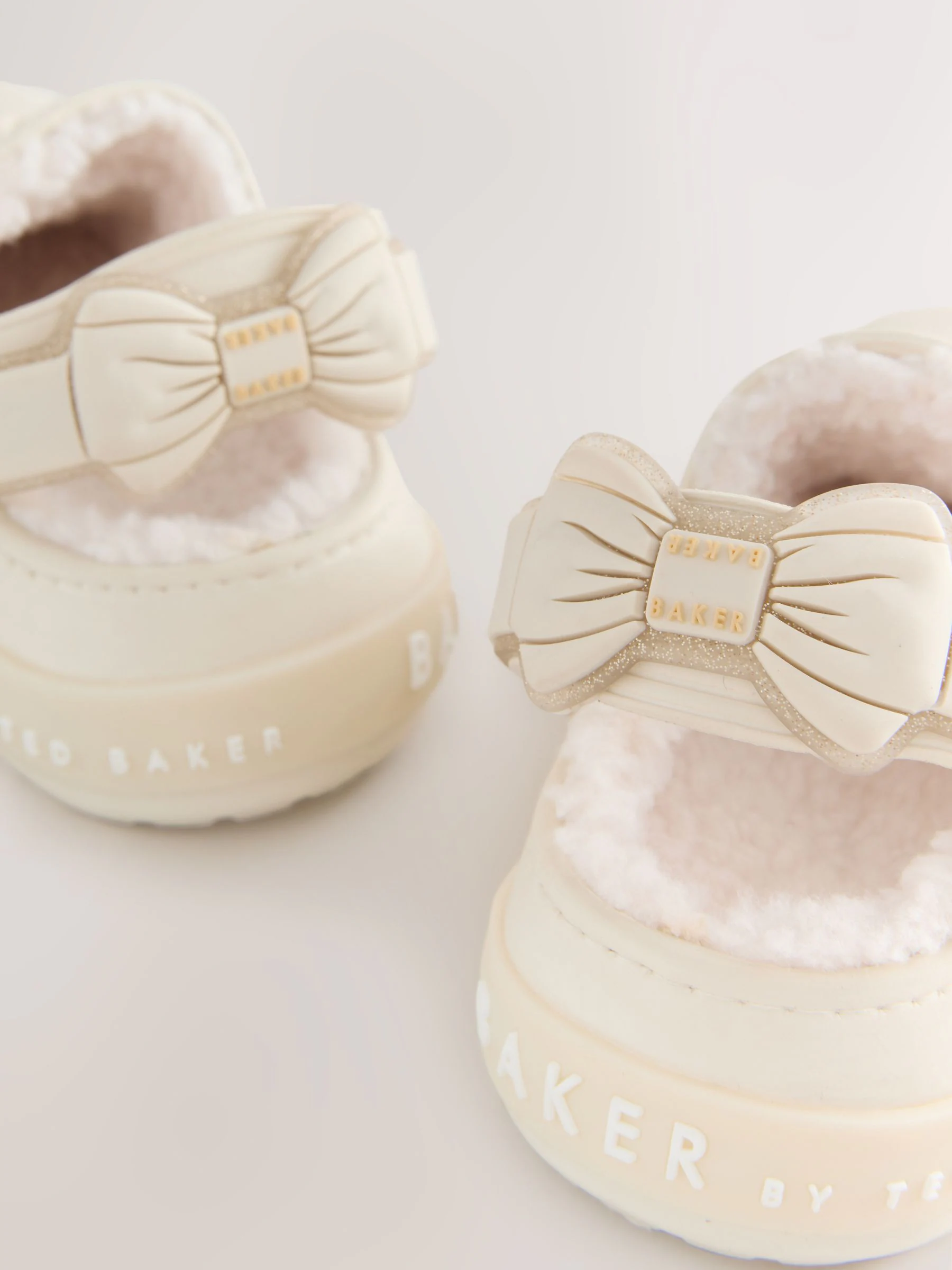 Gebroken wit - Baker by Ted Baker Girls Borg Lined Clog Slippers