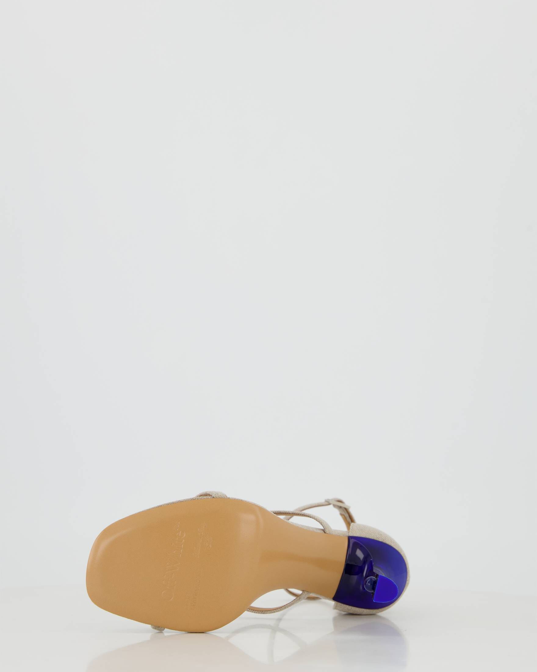 Off-White| Damen Sandaletten LOLLIPOP LINEN STRAPPY SANDAL