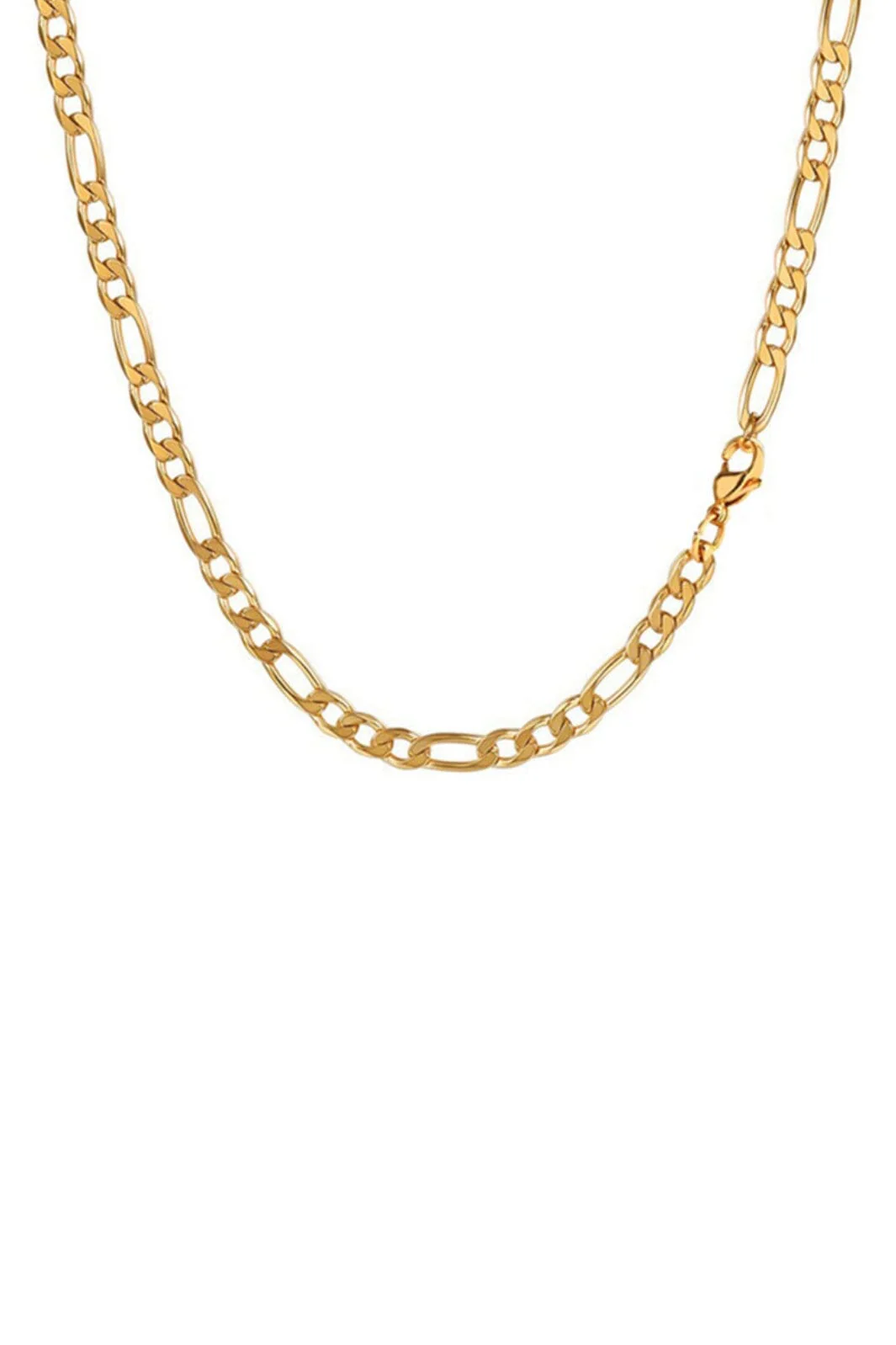 Mellow Moon Necklace Figaro Mesh collierfigaro4mm forgyldt