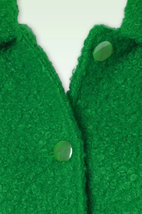 King Louie Rachel Memphis bouclé jas in very groen