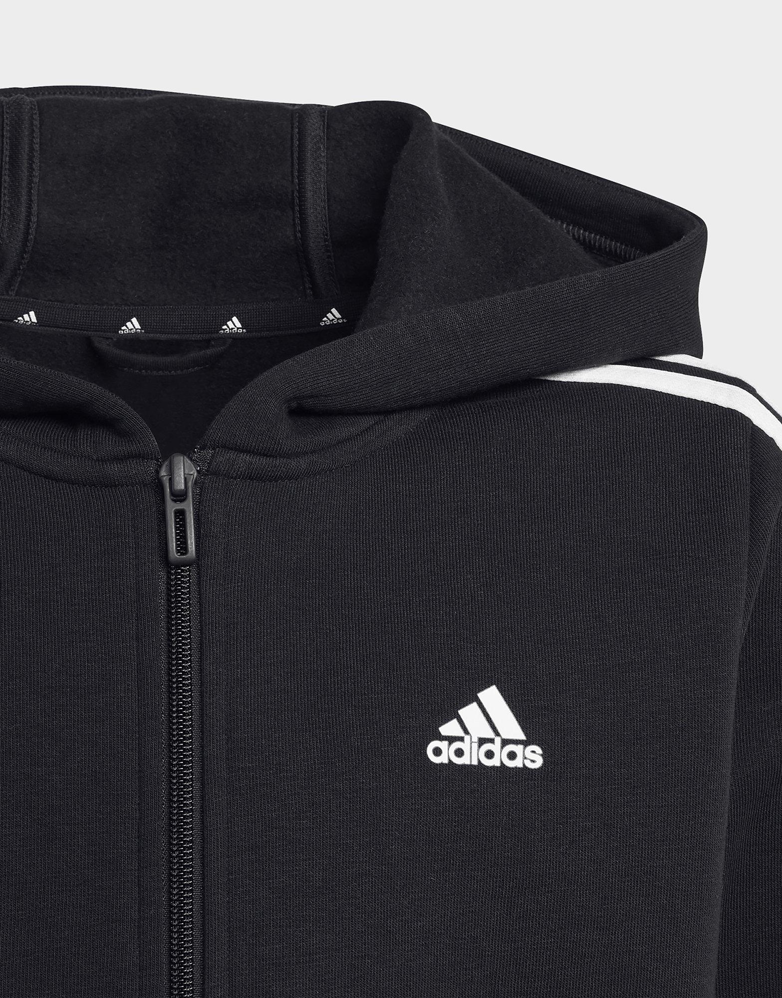 adidas Veste à capuche entièrement zippée en molleton Essentials 3-Stripes