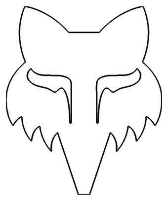 Stickers Fox Head Die Cut 6.4 cm Blanc