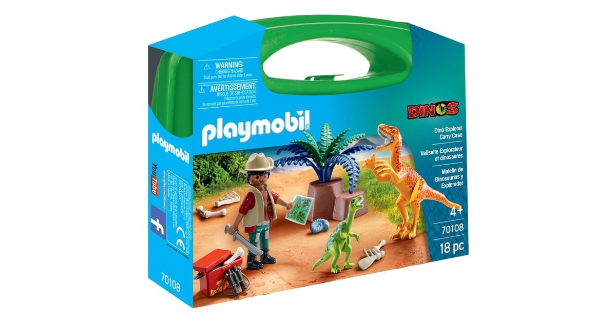PLAYMOBILDinos - Onderzoeker en Dino Koffer Constructiespeelgoed  (70108)