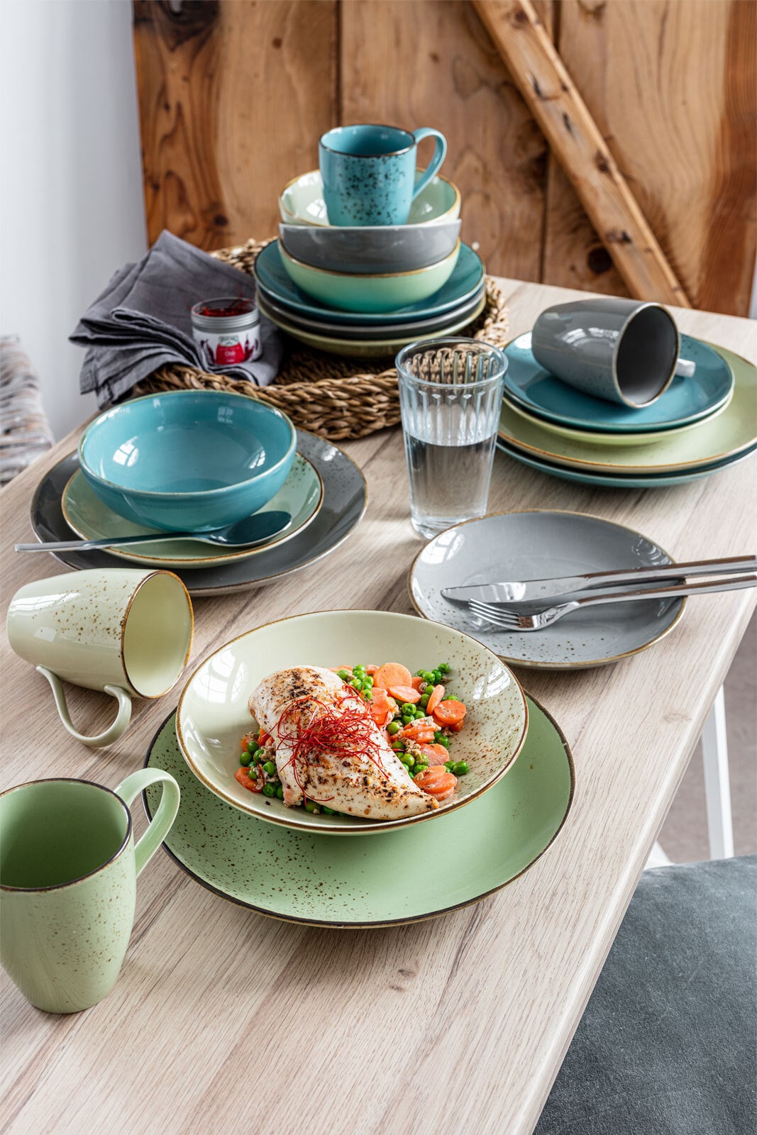 CreaTable Kombiservice NATURE COLLECTION 20-teilig mehrfarbig