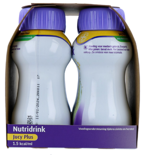 Nutridrink Jucy Plus Peer-Vlierbloesem 4ST