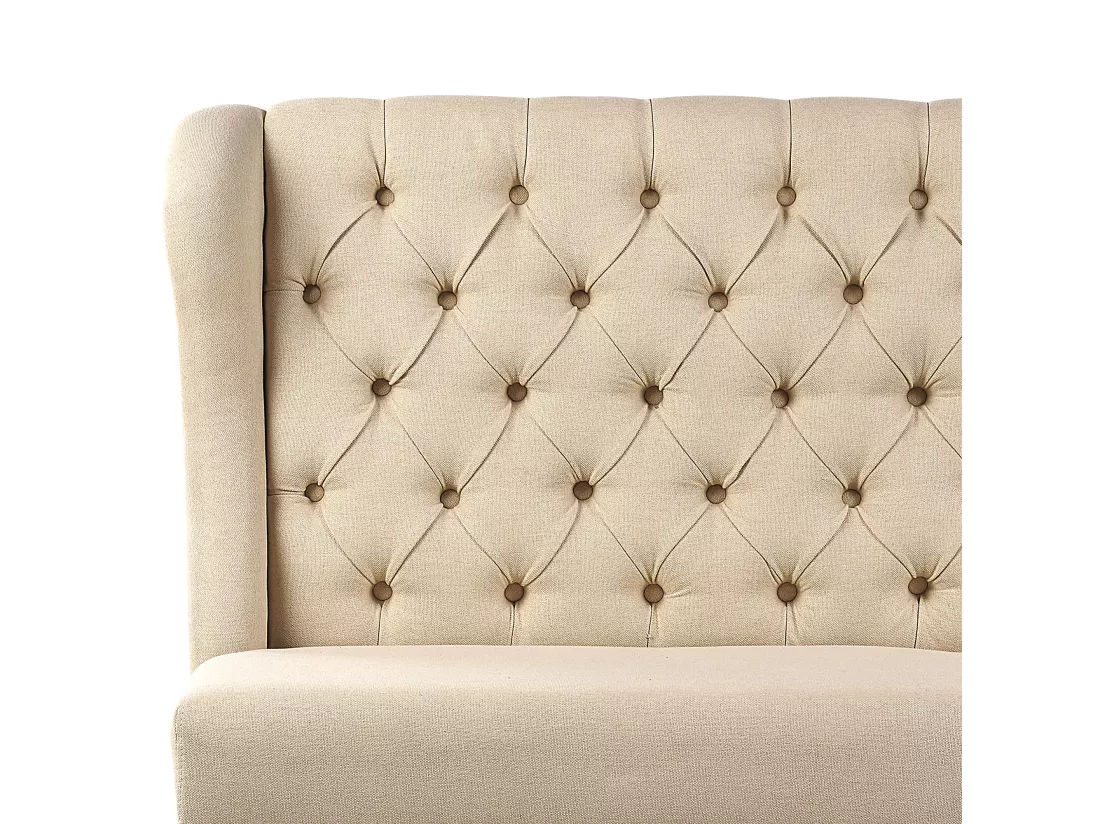 Canapé banquette 2 places en tissu beige TORSBY