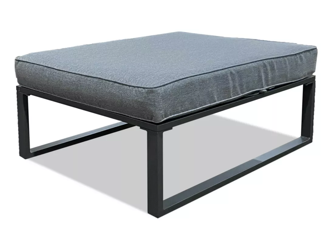 Salon de jardin angle aluminium polywood 5 Places couleur gris - VALENCE