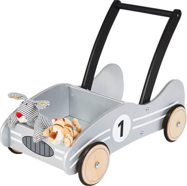 Lauflernwagen Kimi silber aus Holz