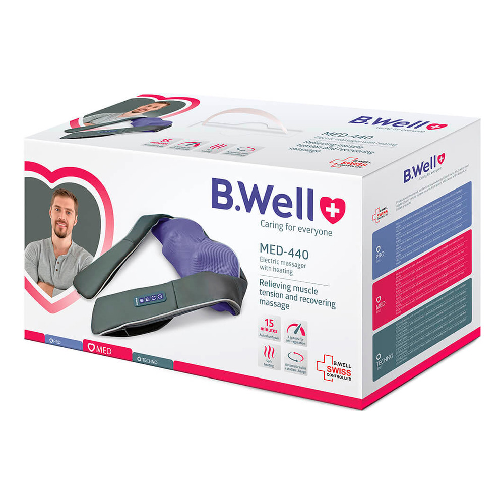 B.Well Elektriske nakkemassage Grey - 1 stk.