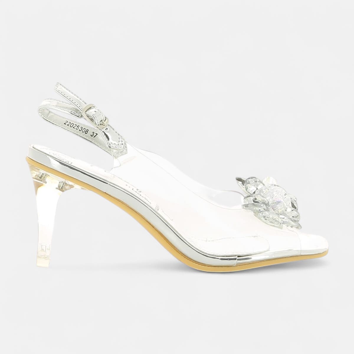 Nu-pieds à talon Femme argent