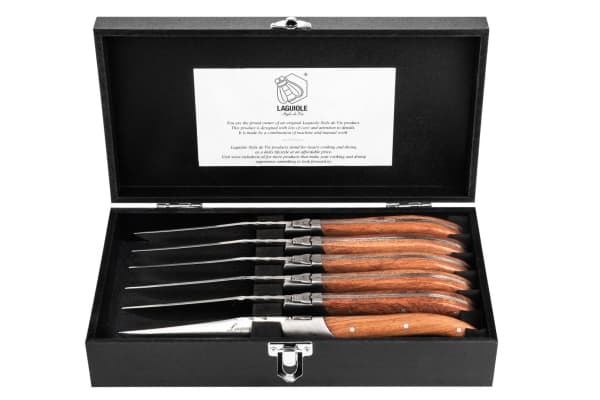 LAGUIOLE Steak knives Laguiole Pakka Rose SET 6 SdV