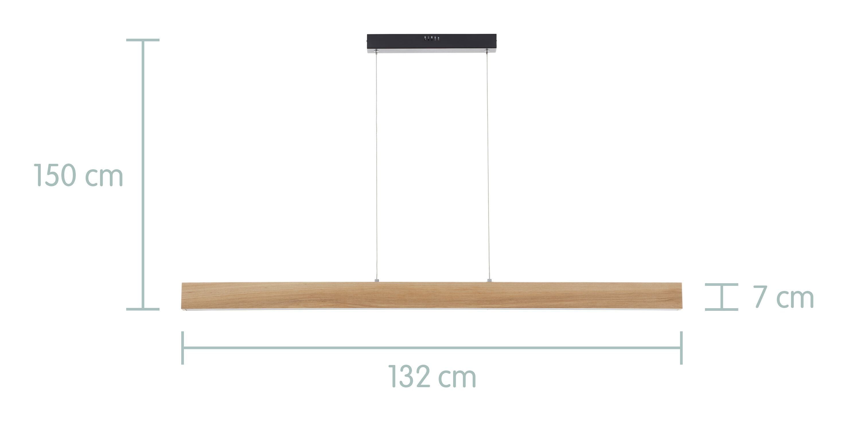 LIGA Hängeleuchte - Natur / B: 132.0 cm x T: 5.0 cm