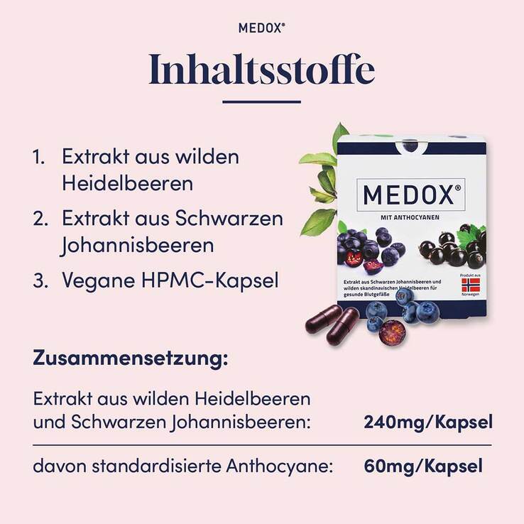 Medox Anthocyane aus wilden Beeren Kapseln, 30 St