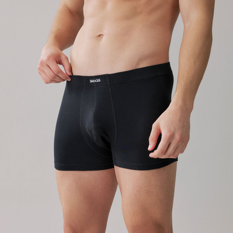 Retro Boxershorts aus Bio-Baumwolle Schwarz